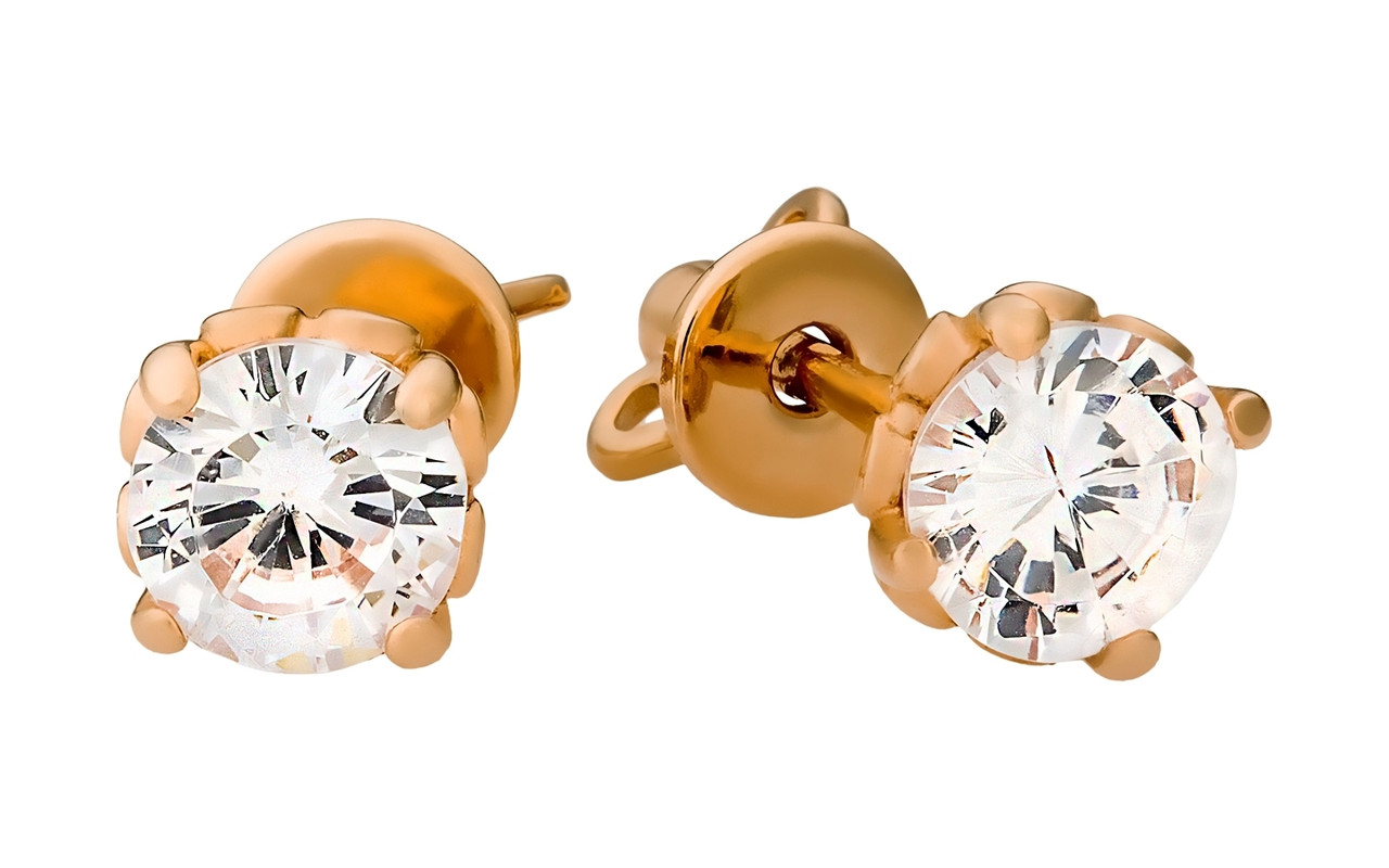 Золоті сережки гвоздики 585 проба Вага 1.60 г, фото 1