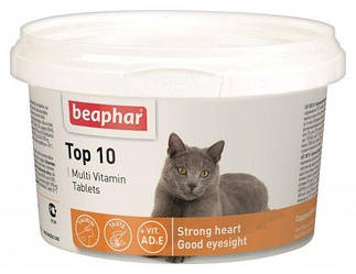 Мультивітаміни для котів Beaphar Top 10 Cat (Біфар) 180табл.