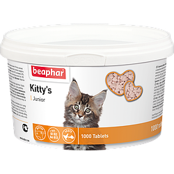 Вітамінізовані ласощі для кошенят Beaphar Kitty's Junior (Біфар Юніор) 1000т.