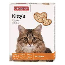 Вітамінізовані ласощі для котів Beaphar Kitty's Taurin+Biotin (Біфар з таурином та біотином) 75т.