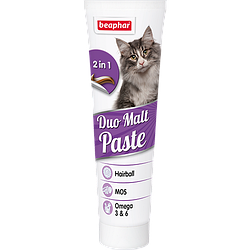 Мальт-паста для котів Beaphar Duo Malt Paste (Біфар 2 в1  виведення шерсті зі шлунку) 100г.