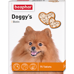Вітамінізовані ласощів для собак Beaphar Doggy's Biotin (Біфар з біотином, для шерсті та шкіри) 75т.