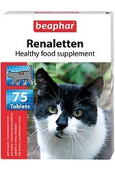 Дієтична добавка для котів Beaphar Renaletten (Біфар для сечовивідної системи) 75 табл.
