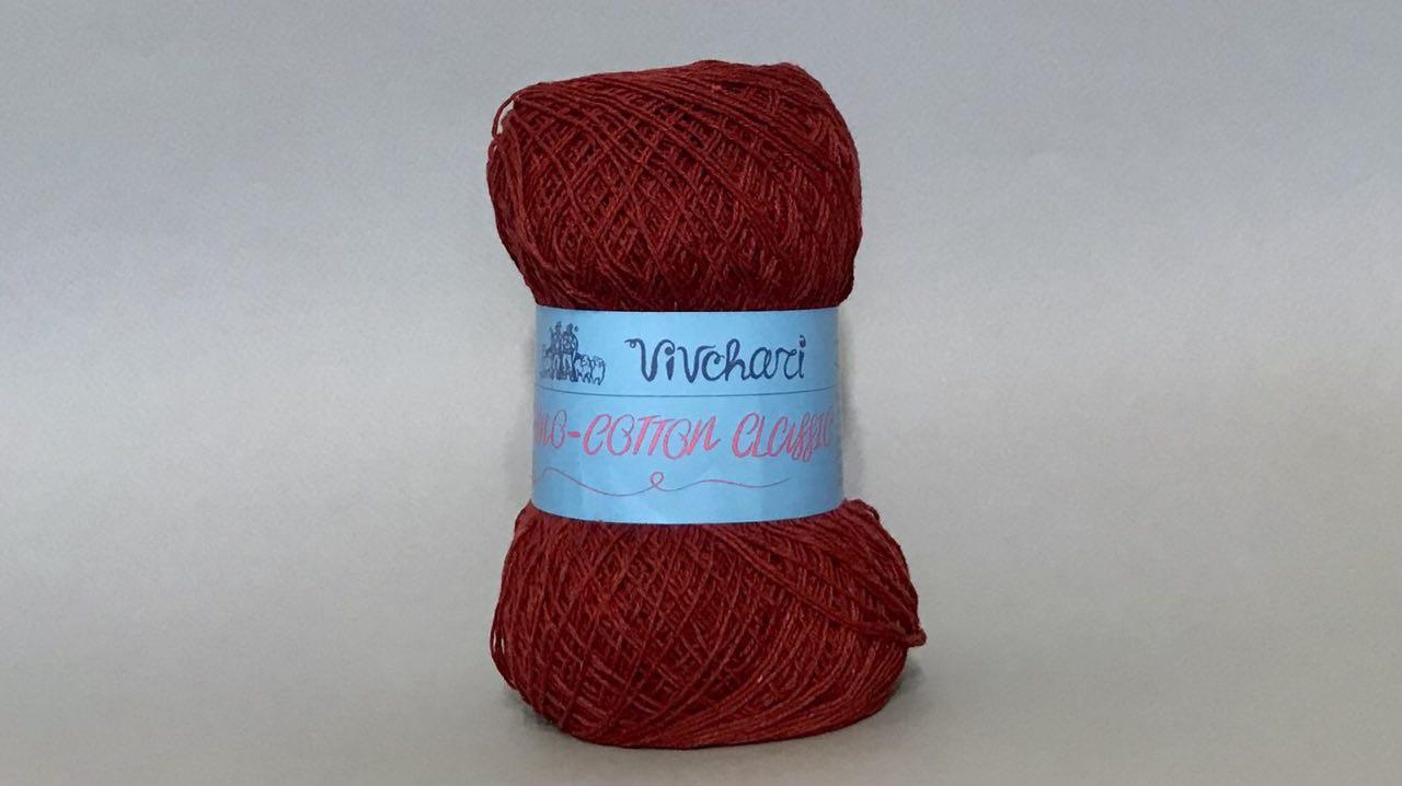 Пряжа бавовняна Vivchari Ethno-Cotton Classic, Color No.033 цегляний