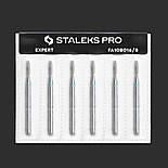 Фреза алмазна STALEKS полум'я синя діаметр 1,6 мм / робоча частина 8 мм, фото 3