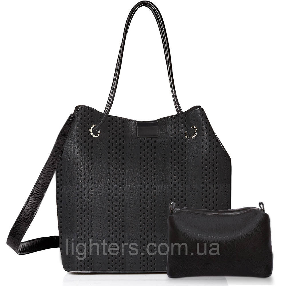Сумка жіноча Fashion 2 в 1 чорна 408017B, фото 1