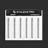 Фреза алмазна STALEKS циліндр закруглений зелена діаметр 2,3 мм / робоча частина 8 мм, фото 3