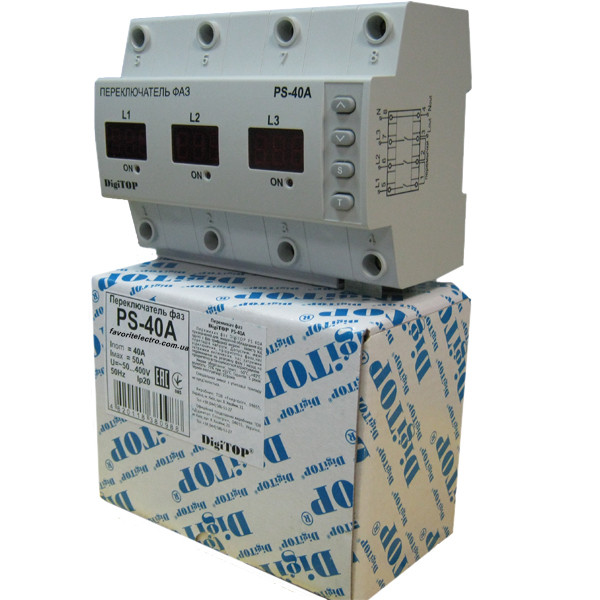 Перемикач фаз DigiTOP PS-40A 40a