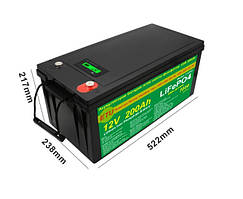 Тяговий Літієвий Lifepo4 Акумулятор 12.8 V 110AH (BMS 20/100A) LED Дисплей. Гарантія 3 роки.