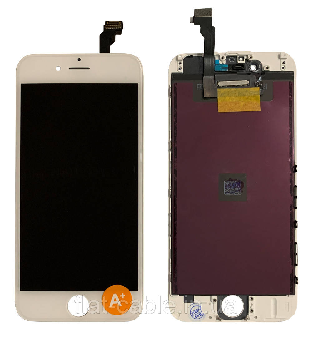 Дисплей (модуль) iPhone 6 (A1549/ A1586/ A1589) Білий оригінал з переклееным склом