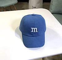 Детская кепка Бейсболка M&M's (Эм-эн-Эмс, Эмемдемс) с гнутым козырьком Синяя, Унисекс WUKE One size