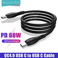 Оригинальный кабель KUULAA K613 KL-X29 PD 60W USB-C быстрая зарядка QC4.0 3A 1м Black