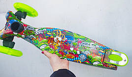 Дитячий триколісний самокат Maxi Best Scooter світяться колеса | Дитячий триколісний самокат