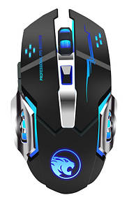 Миша ігрова бездротова USB TRY Game Mouse G8 1600 dpi з підсв. вбуд. акб сіра