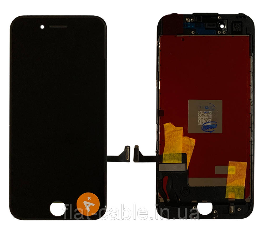 Дисплей (модуль) iPhone 7 (A1660/ A1778/ A1779) Чорний оригінал з переклееным склом