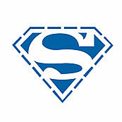 Супермен Лого трафарет для пряника 8*10,5 см (TR-2)
