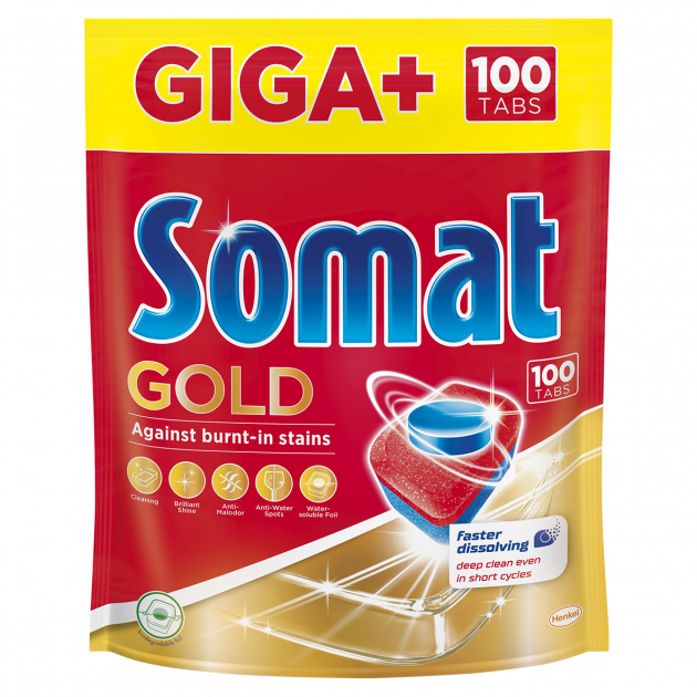 Таблетки для посудомийної машини Somat Gold 100 таб