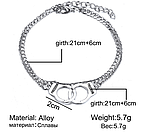 Жіночий браслет на ногу з підвіскою на ланцюжку з наручниками, фото 4