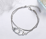 Жіночий браслет на ногу з підвіскою на ланцюжку з наручниками, фото 2