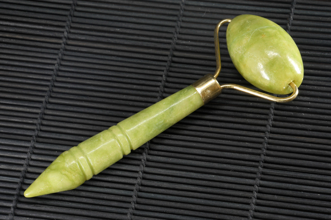 Ролик масажний, нефрит жад односторонній., фото 1