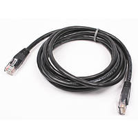 Кабель сетевой RJ45 2м Cablexpert PP12-2M/BK, черный (витая пара)