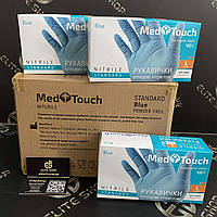 Нитриловые перчатки в синем цвете без пудры МедТауч/MedTouch Examination Gloves Blue