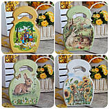 Дошка кухонна із дерева,  робоча 2 сторона, Н -25 см, великодній декор, фото 8