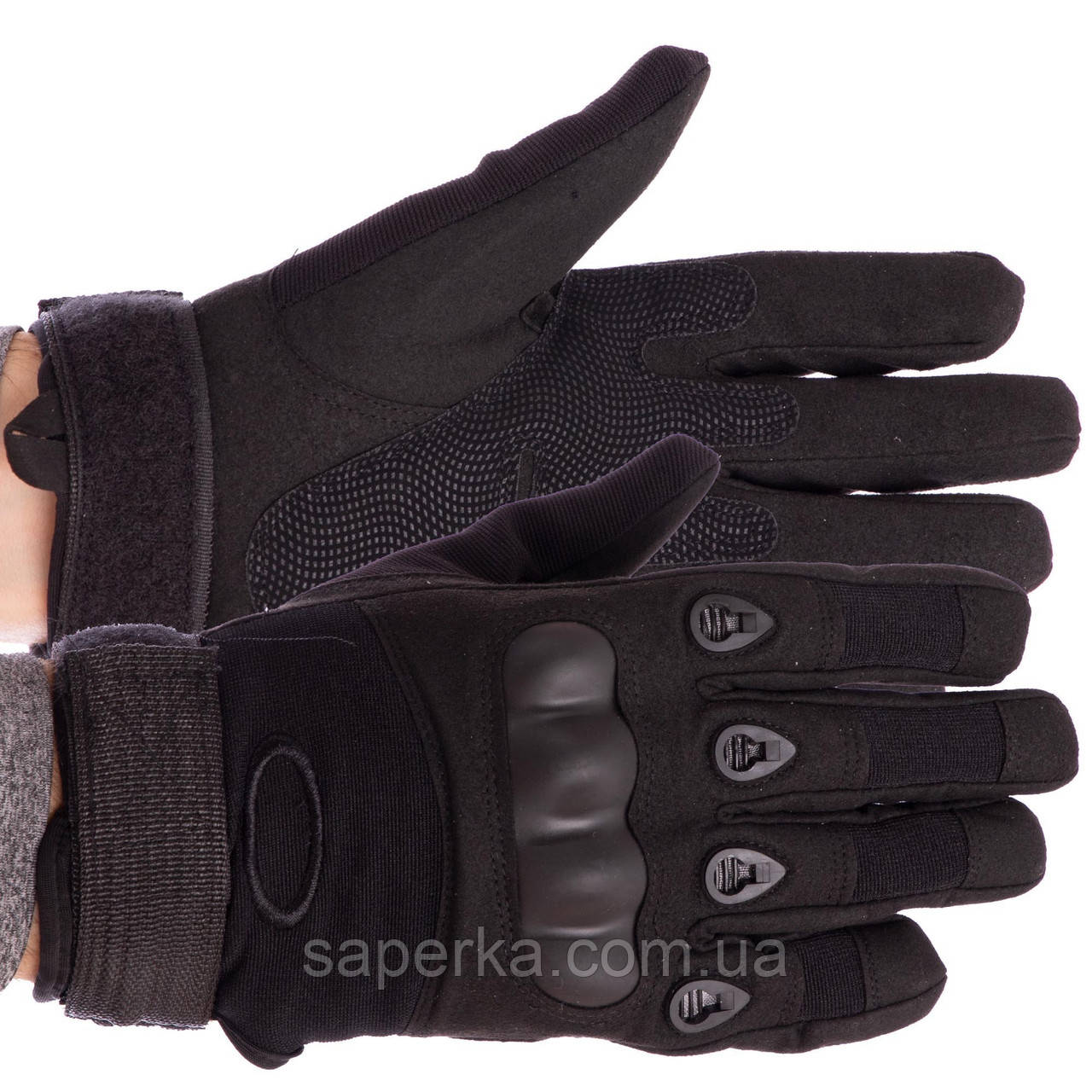 Перчатки тактические полнопалые Oakley. Цвет черный - фото 5 - id-p127919960