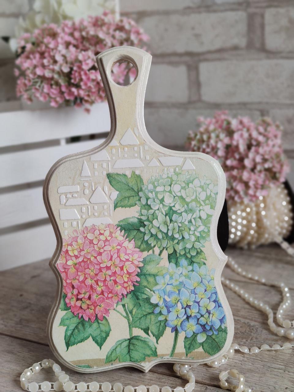 Дошка кухонна із дерева, робоча 2 сторона, Н-25 см, великодній декор, фото 1