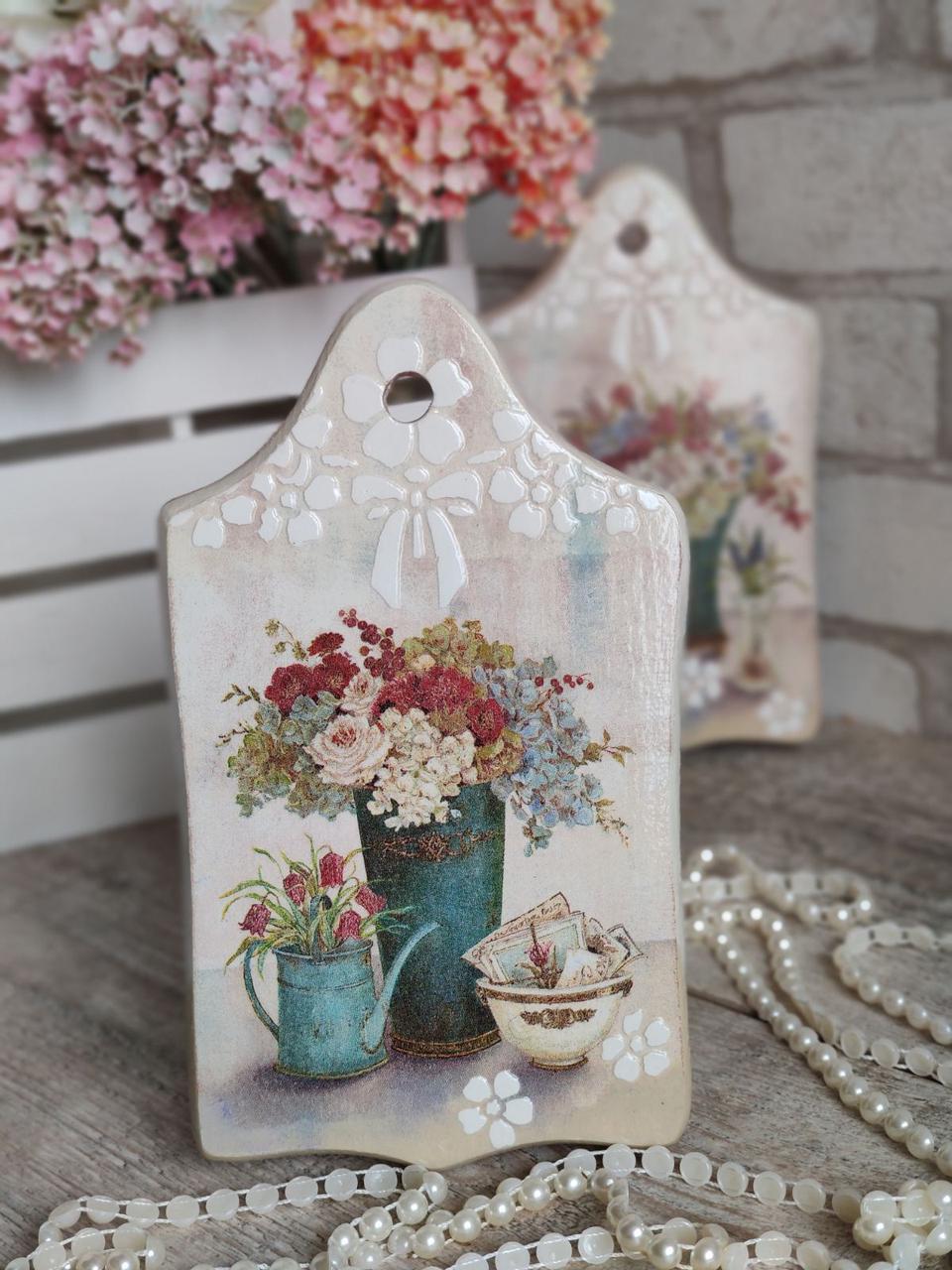 Дошка кухонна із дерева,  для декору, Н-22см, великодній декор, фото 1