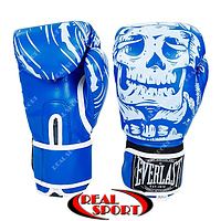 Перчатки боксерские Everlast Skull BO-5493-B на липучке 12oz