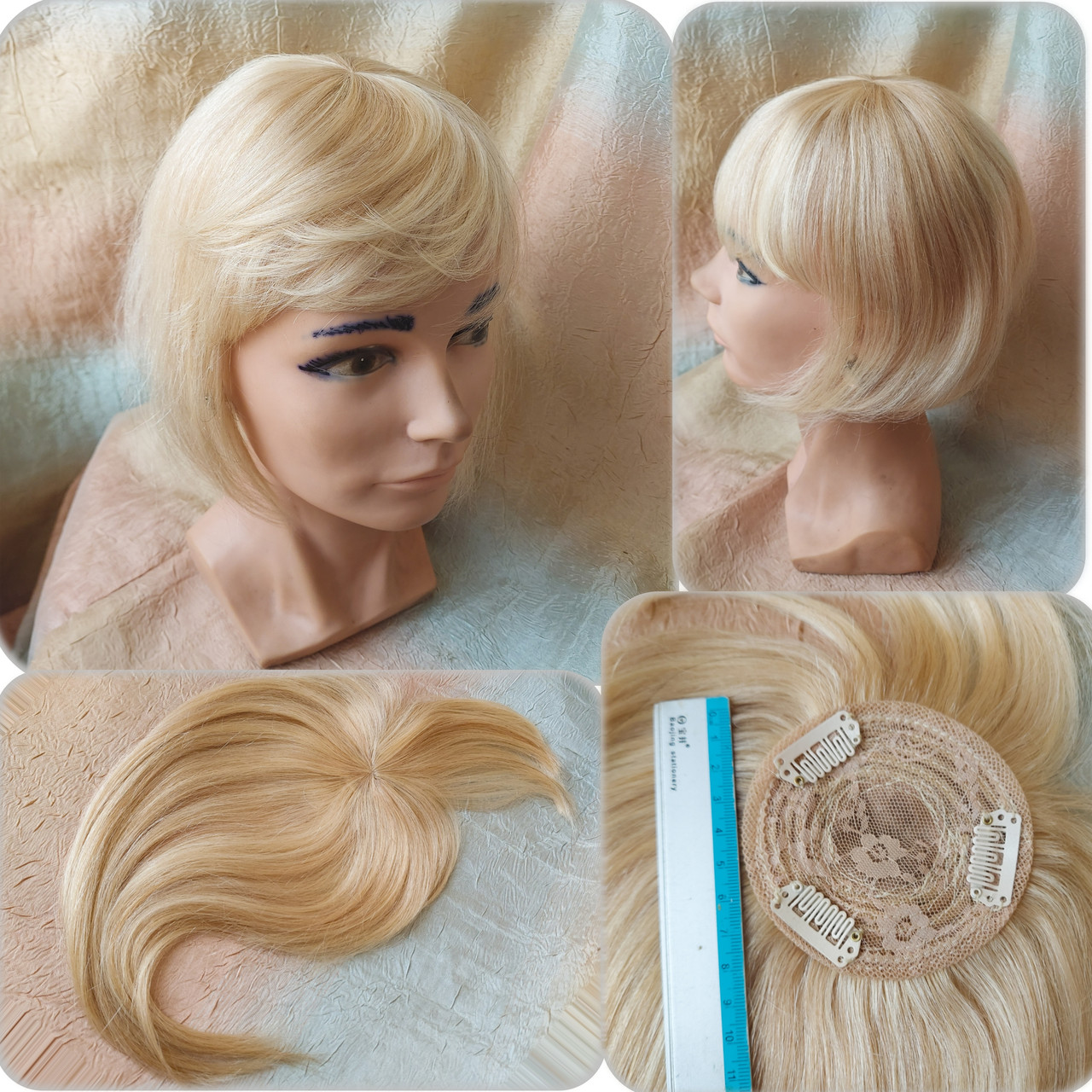 Накладка з чубком з натуральних волосся на потилицю BANG Q10"-18/613, фото 1