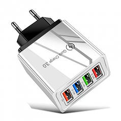 Зарядний пристрій Alitek Classic 4 Port USB: QС3.0 + 3x3.1A White/Black