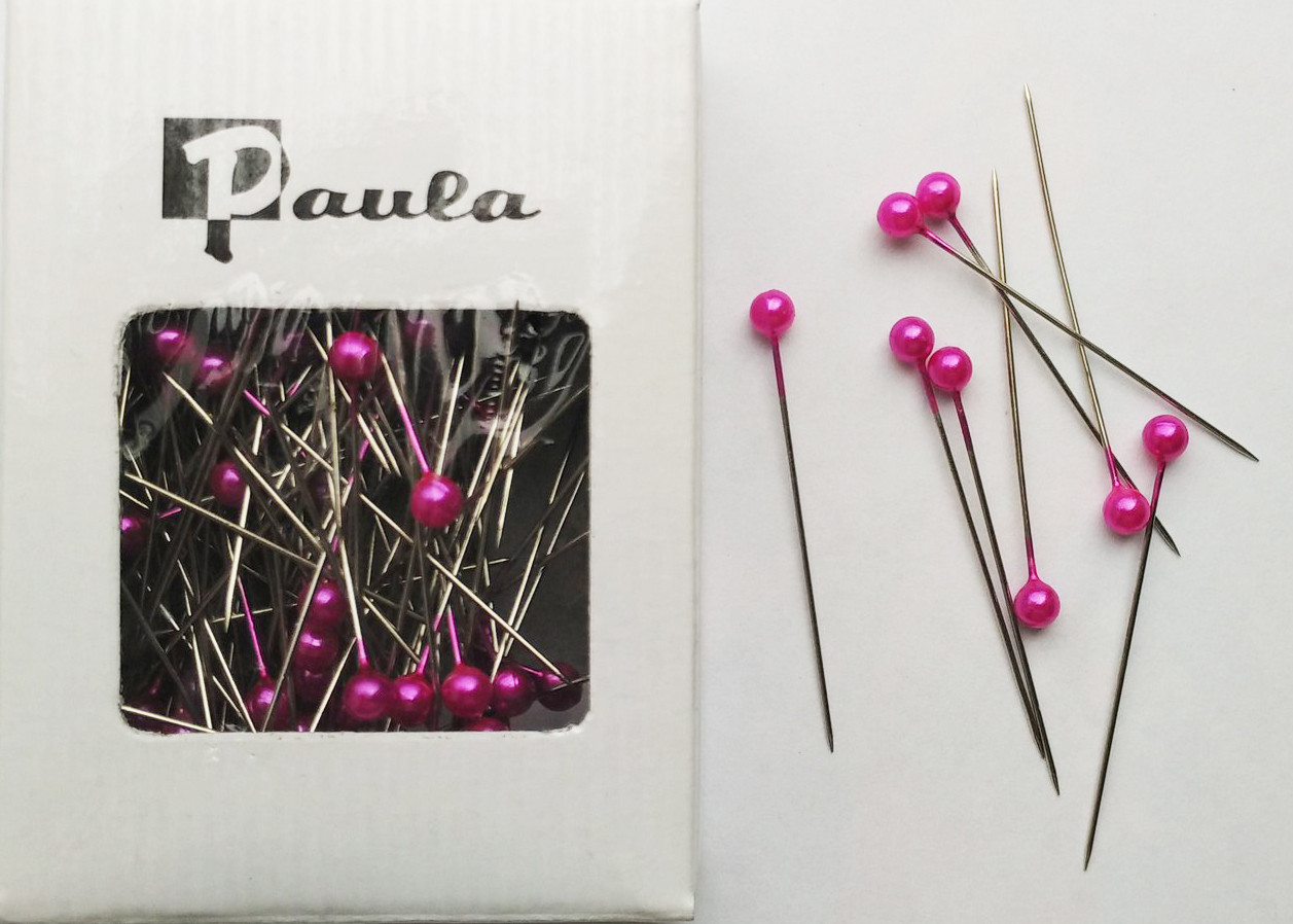 Шпильки флористичні малинові (4 см, 40 шт), фото 1