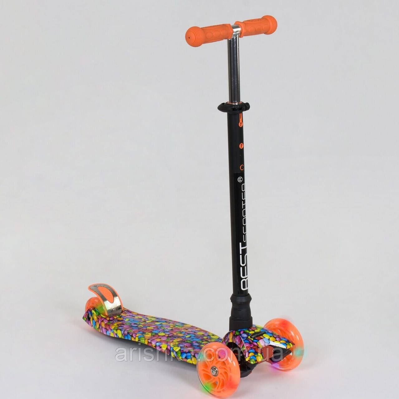 Дитячий самокат триколісний Best Scooter MAXI зі світлом коліс