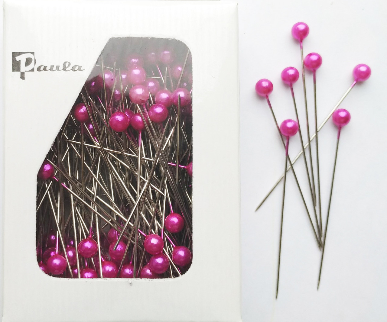 Шпильки флористичні малинові (5,5 см, 55 шт), фото 1