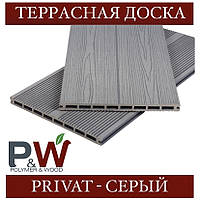 Дошка Polymer&Wood PRIVAT СІРИЙ 140*20*2200 мм