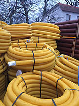 Дренажна труба 50 мм ПВХ (Польща) у бухтах жовта