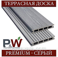 Дошка Polymer&Wood PREMIUM СІРИЙ 150х25х2200/3000 мм
