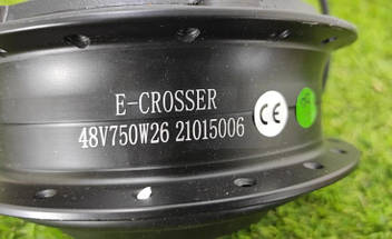 Електронабір E-Crosser 48V/750W задній редукторний під касету спицований 26 дюймів, батарея li-ion 15A, фото 3