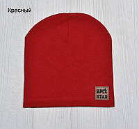 Красная Шапка тонкая детская трикотажная для мальчика 3 4 года 5 6 7 лет, Детские шапка весна детская осенняя