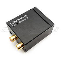 Конвертер звуку Digital to Analog Audio (цифра в аналог (2RCA+3.5) + Оптичний кабель, фото 3