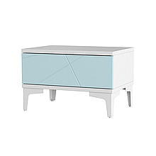 Тумба приліжкова в спальню з ДСП / МДФ Picassa аляска / блакитна лагуна Artinhead