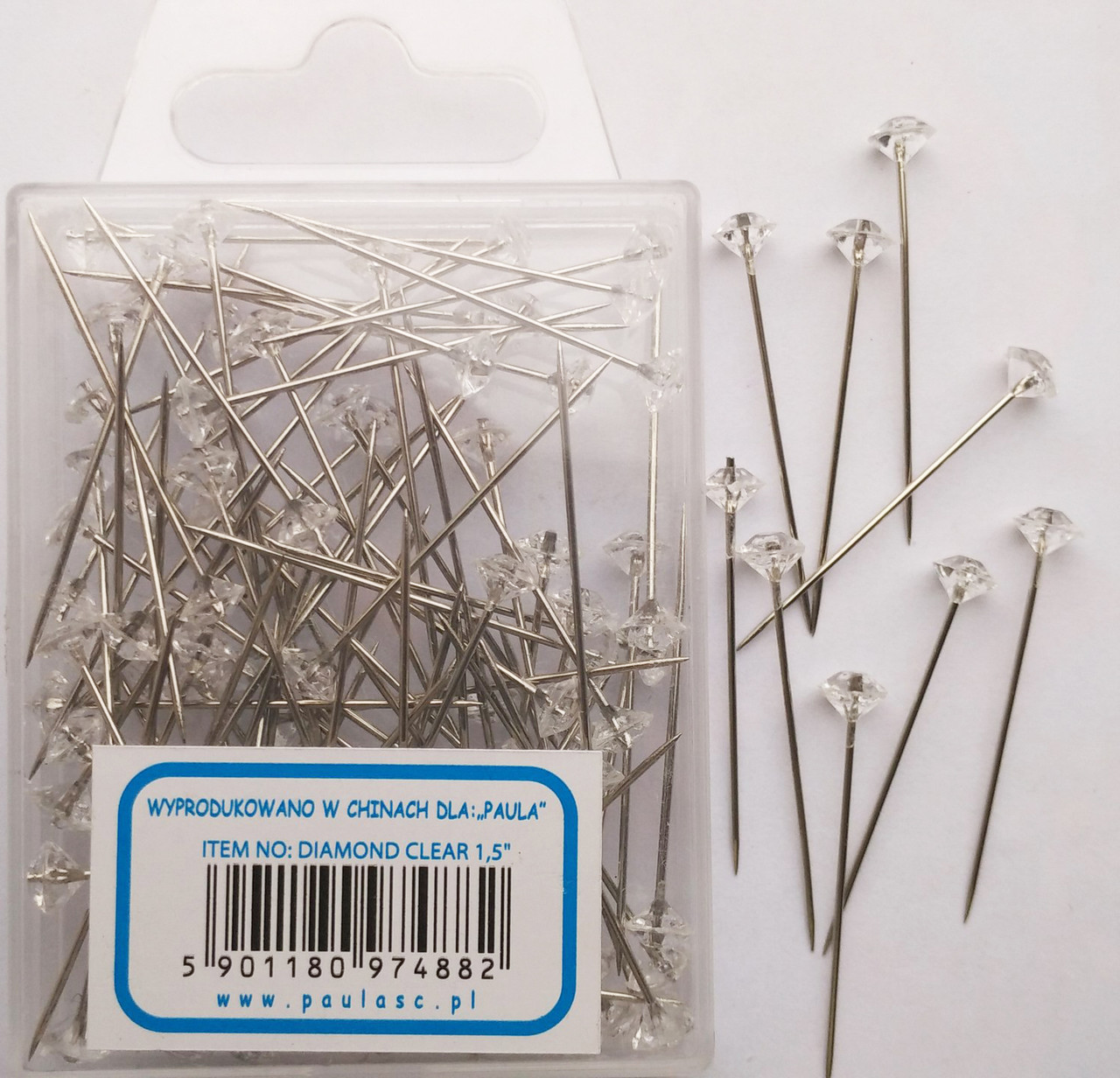 Шпильки флористичні кристал 1,5 (4 см) 100 шт, фото 1