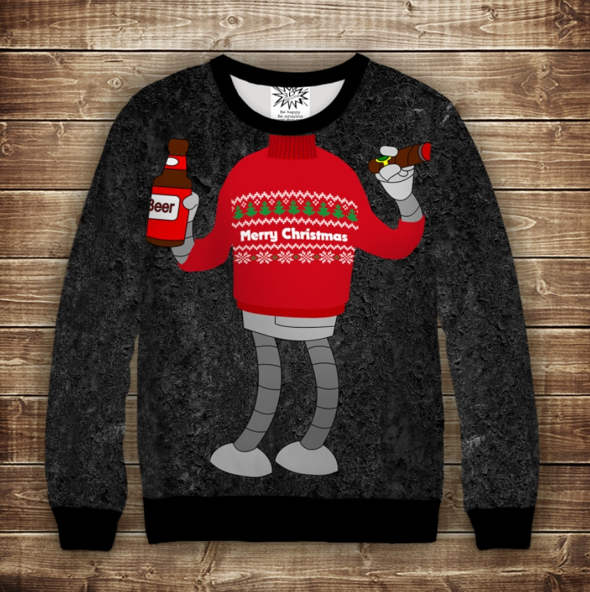 Світшот 3D Bender Futurama Christmas