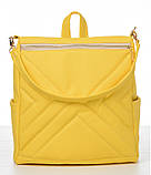 Рюкзак-сумка жіночий, шкільний, для дівчинки підлітка старшокласниці 8 - 11 клас, студентки, жовтий, фото 7