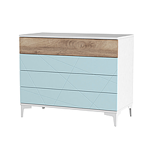 Комод у спальню з ДСП / МДФ Picassa аляска / блакитна лагуна Artinhead