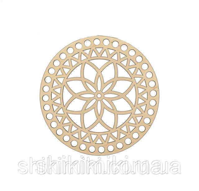 Денце з фанери кругле, ажурне -12 (10 см), фото 1