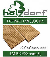 Терасова дошка HOLZDORF Impress тип Д (шовна) 162х24х2400 мм