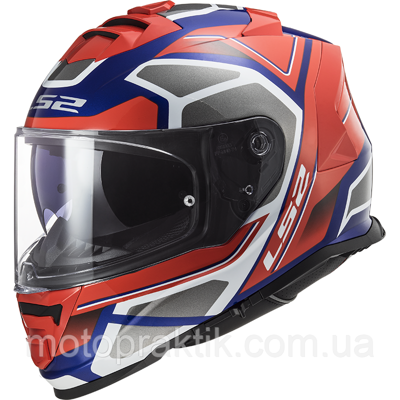 LS2 FF800 STORM FASTER RED BLUE, XS Мотошолом інтеграл з окулярами